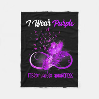 Ribbon Feather Fibromyalgie Bewusstsein Fleecedecke