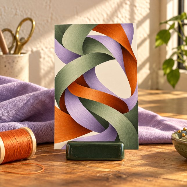 Ribbon Grid Kunstprint Poster (4 x 6 inch unframed semi-gloss print. Flat printed artwork. Styled scene; props not included.)