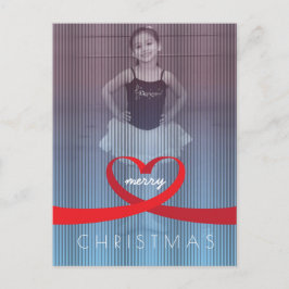Ribbon Heart Feiertagspostkarte