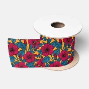 Ribbon-Hibiscus-Flowers Satinband