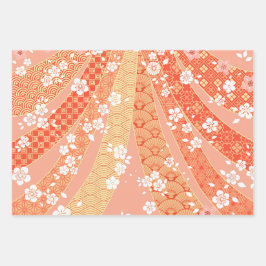  Ribbon Kimono Mix Pattern Geschenkpapier Set