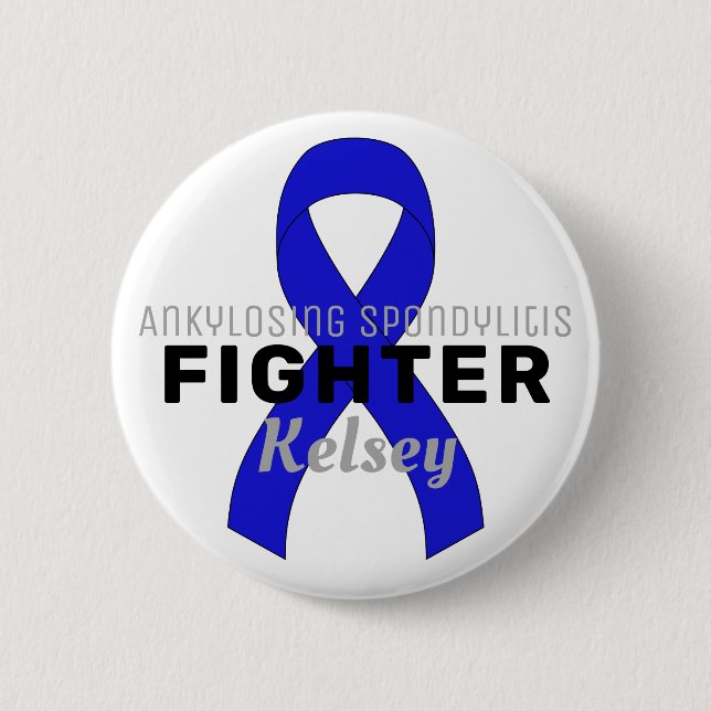 Ribbon-Knopf für Ankylosierende Spondylitis Button (Vorderseite)
