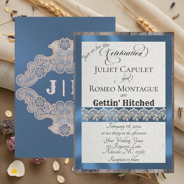 Ribbon & Lace Gettin' Hitched - Blau (Von Creator hochgeladen)