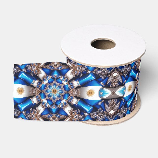 Ribbon mit argentinischen Farben Ripsband (Spule)