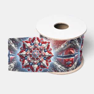 Ribbon mit norwegischen Farben Ripsband