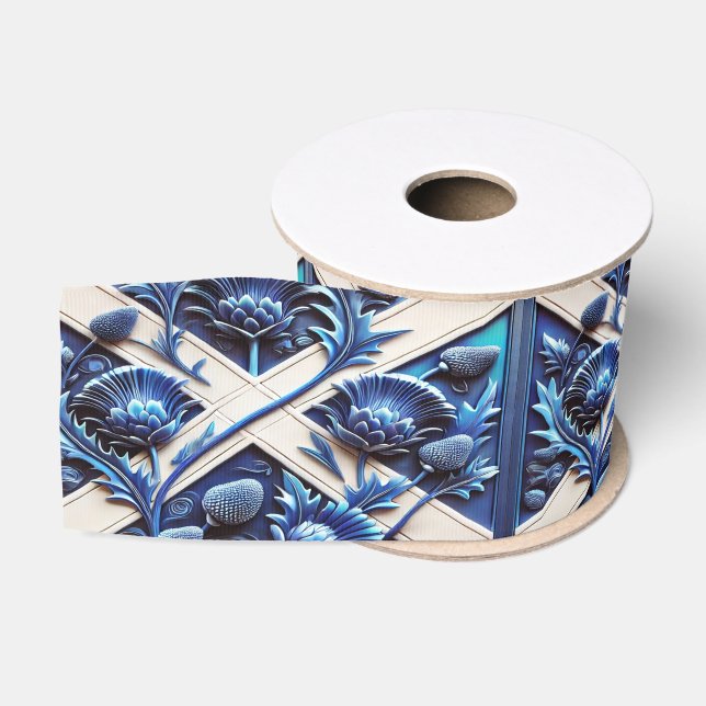 Ribbon mit schottischen Donisteln Ripsband (Spule)