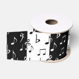 Ribbon mit schwarzen und weißen Streifen Ripsband