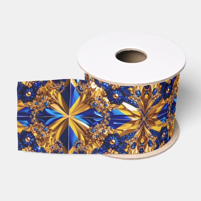 Ribbon mit Schweden Farben Ripsband (Spule)