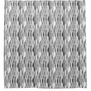 Ribbon Print Mitte des 20. Jahrhunderts - grau/gra Duschvorhang