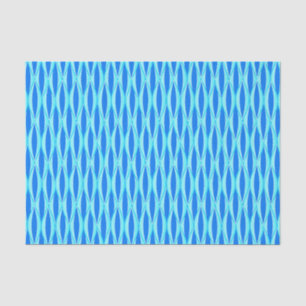 Ribbon Print Mitte des Jahrhunderts - Blautöne Seidenpapier