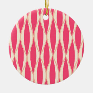 Ribbon Print Mitte des Jahrhunderts - Farbtöne von Keramikornament