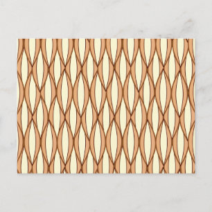 Ribbon Print Mitte des Jahrhunderts - Kamelbraun u Postkarte