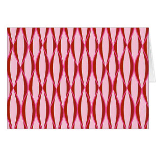 Ribbon Print Mitte des Jahrhunderts - Rosa und Bor