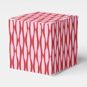 Ribbon Print Mitte des Jahrhunderts - Rosa und Bor Geschenkschachtel