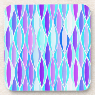 Ribbon Print Mitte des Jahrhunderts - violett und Getränkeuntersetzer