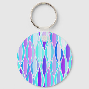 Ribbon Print Mitte des Jahrhunderts - violett und Schlüsselanhänger