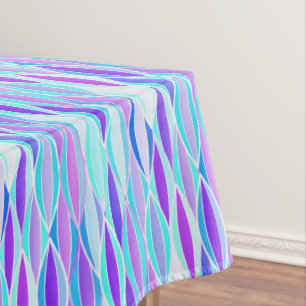 Ribbon Print Mitte des Jahrhunderts - violett und Tischdecke