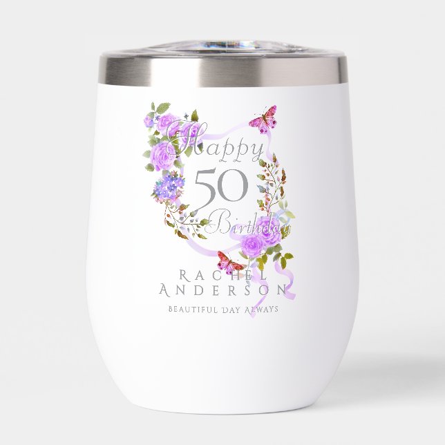 Ribbon Rose violet Anniversaire (Avant)