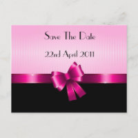 Ribbon-Save the Date-Postkarte