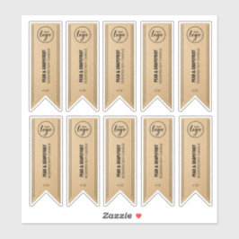 Ribbon Shaped Kraft Candle Labels