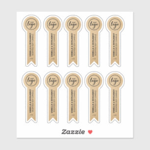 Ribbon Shaped Kraft Soy Candle Labels