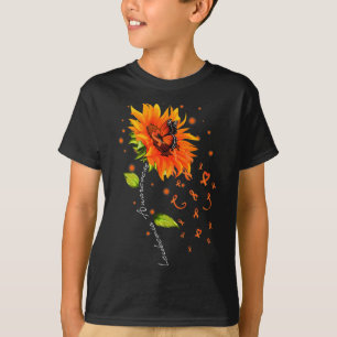 Ribbon Sonnenblume Schmetterling Leukämie Aufkläru T-Shirt