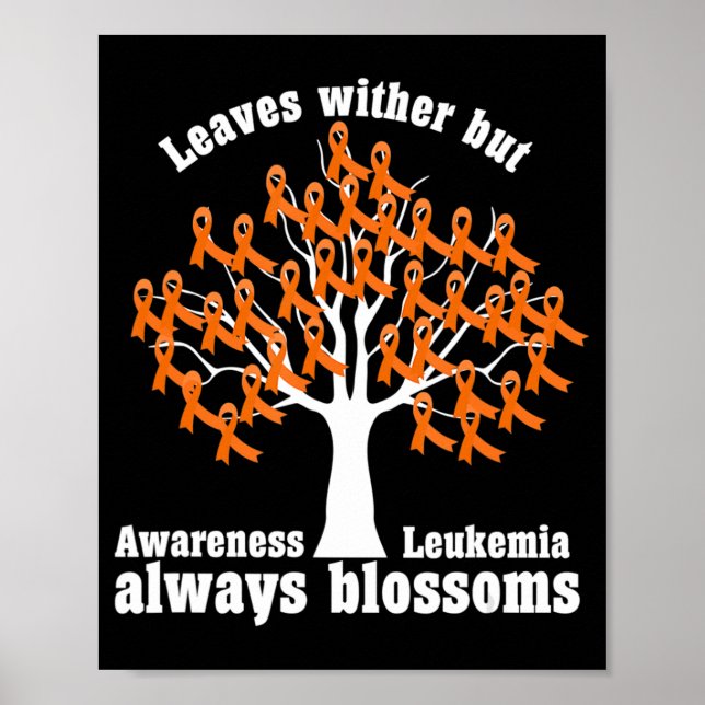 Ribbon Tree Aml Leukämie Bewusstsein Poster (Vorne)