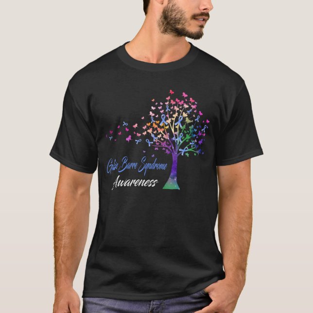 Ribbon Tree Guillain Barre Syndrome Awareness T-Shirt (Vorderseite)