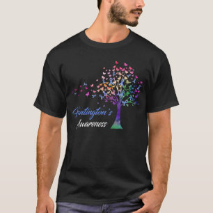 Ribbon Tree Huntington's Disease Awareness T - Shi T-Shirt