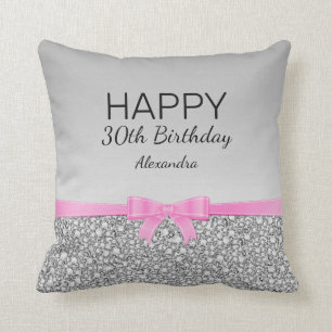 Ribbon und Glitzer zum Geburtstag Kissen