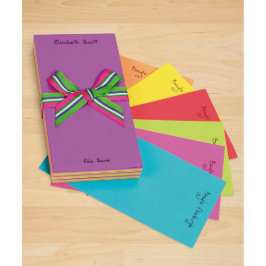 Ribbon Wrapped Rainbow Cfarbene Memo Notepads