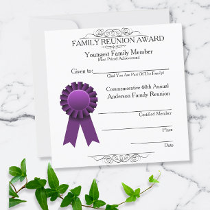 Ribbon Youngest Family Wiedersehen Awards Lila