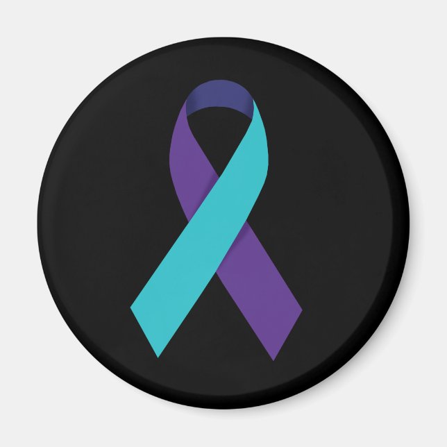 Ribbon zur Suizidprävention Magnet (Vorne)