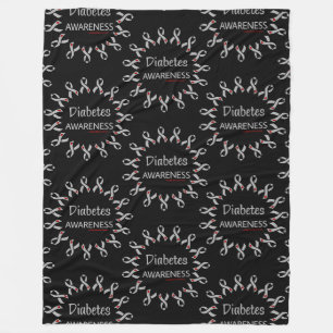 Ribbons/Circle... Diabetes Fleecedecke