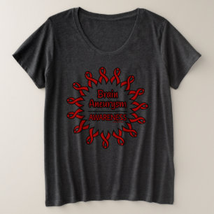 Ribbons/Circle.. Gehirnaneurysma Große Größe T-Shirt