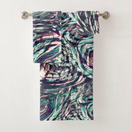 Ribbons oder Schleifen, die ausweichend durchquert Badhandtuch Set