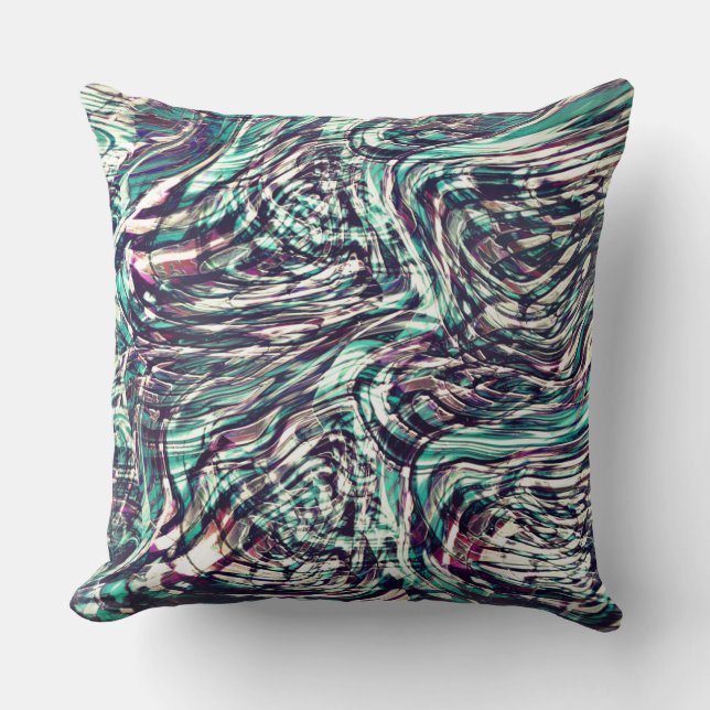 Ribbons oder Schleifen, die ausweichend durchquert Kissen (Vorderseite)