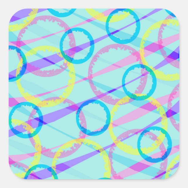 Ribbons Quadratischer Aufkleber (Vorderseite)