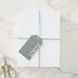 Ribbons und Blume Green Custom Frohe Weihnachten Geschenkanhänger