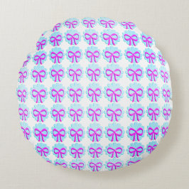 Ribbons und Blütenkissen, groß 16" Rundes Kissen