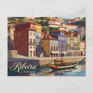 Ribeira-Distrikt Portugal Postkarte