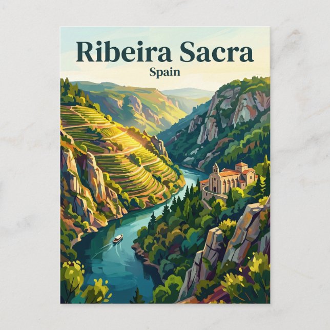 Ribeira Sacra Spanien Postkarte (Vorderseite)