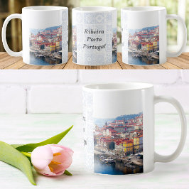 Ribeira und Douro River. Porto, Portugal Kaffeetasse