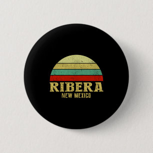 Ribera New Mexico Vintage Retro Sonnenuntergang _1 Button