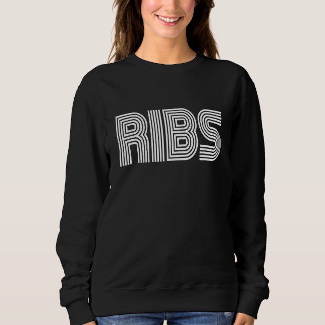 Ribs Food Retro 70er 80er Sweatshirt (Vorderseite)