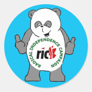 RIC Panda-Aufkleber Runder Aufkleber