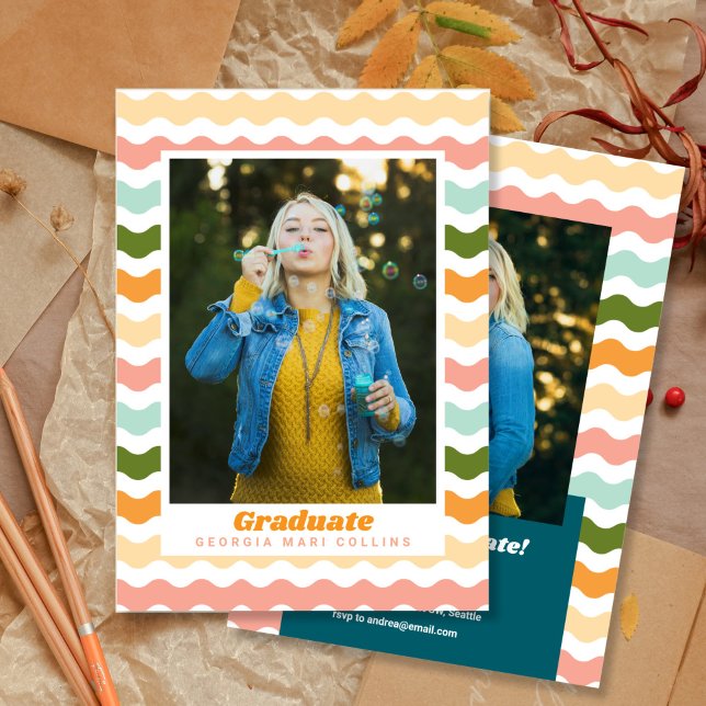 Ric Rac Moderner Fun Abschluss Einladung (Von Creator hochgeladen)