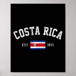 Rica Est. 1821 Costa-ricanische Flagge Unabhängigk Poster
