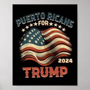 Ricaner für Trump 2024 US-Flagge Poster