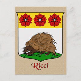 Ricci-Familie Heraldic Shield Postkarte